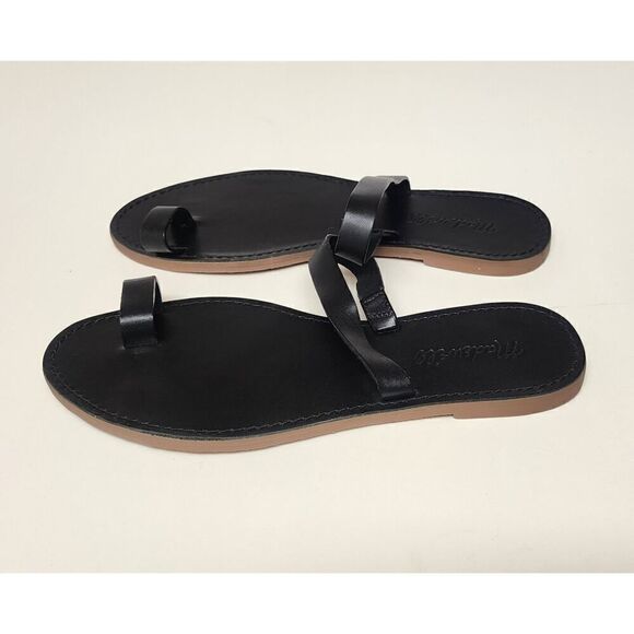 Madewell The Boardwalk Double Strap Slide Sandal Black Size 7.5 - Picture 4 of 8